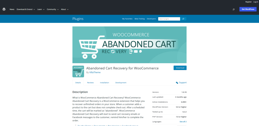 Abandoned Cart Recovery for WooCommerce
